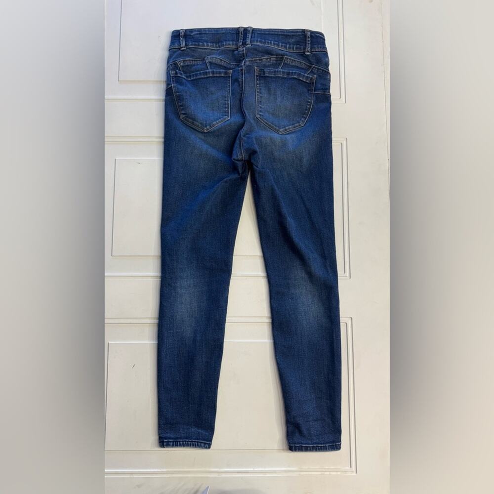 Jolt Womens Sz 7/28 Elastic Stretch Waist Skinny Jeans Blue Denim - Picture 5 of 5